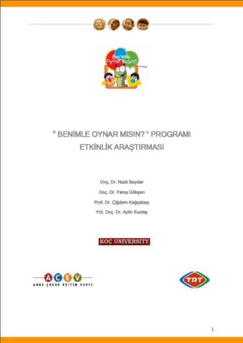 Benimle Oynar mısın? Programı Etkinlik Araştırması